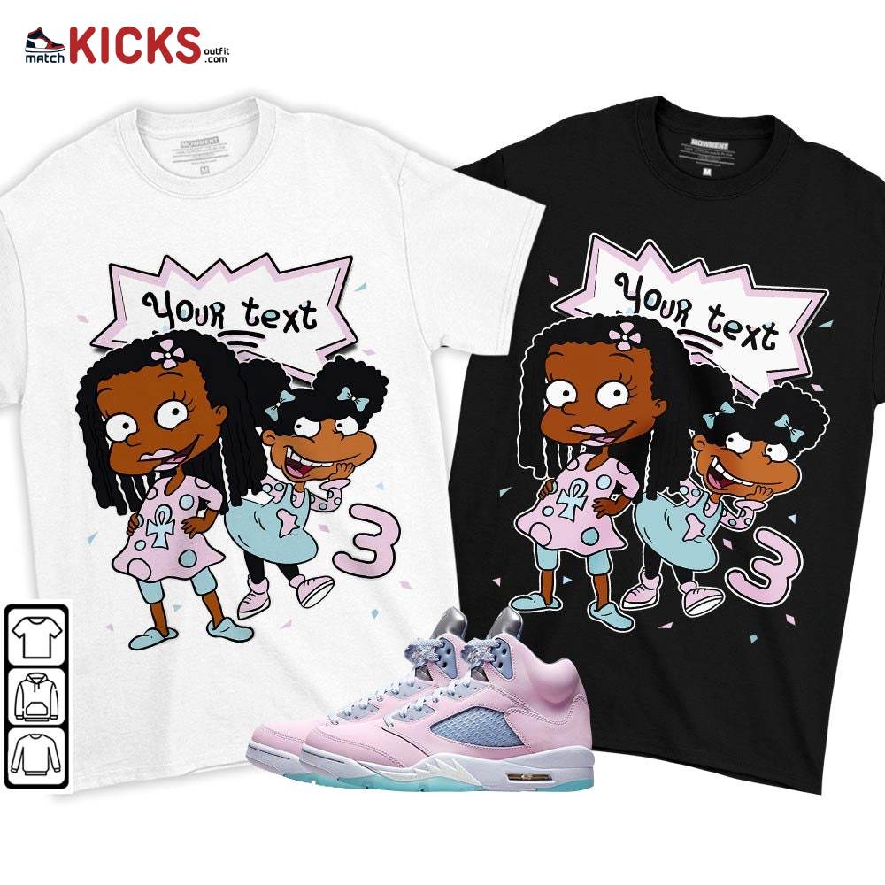 Custom Birthday Rugrats Sneaker Shirt Match SE Easter 5s, Jordan 5 Retro Easter MKO T-Shirt Custom Birthday Rugrats Sneaker Shirt Match SE Easter 5s, Jordan 5 Retro Easter MKO T-Shirt