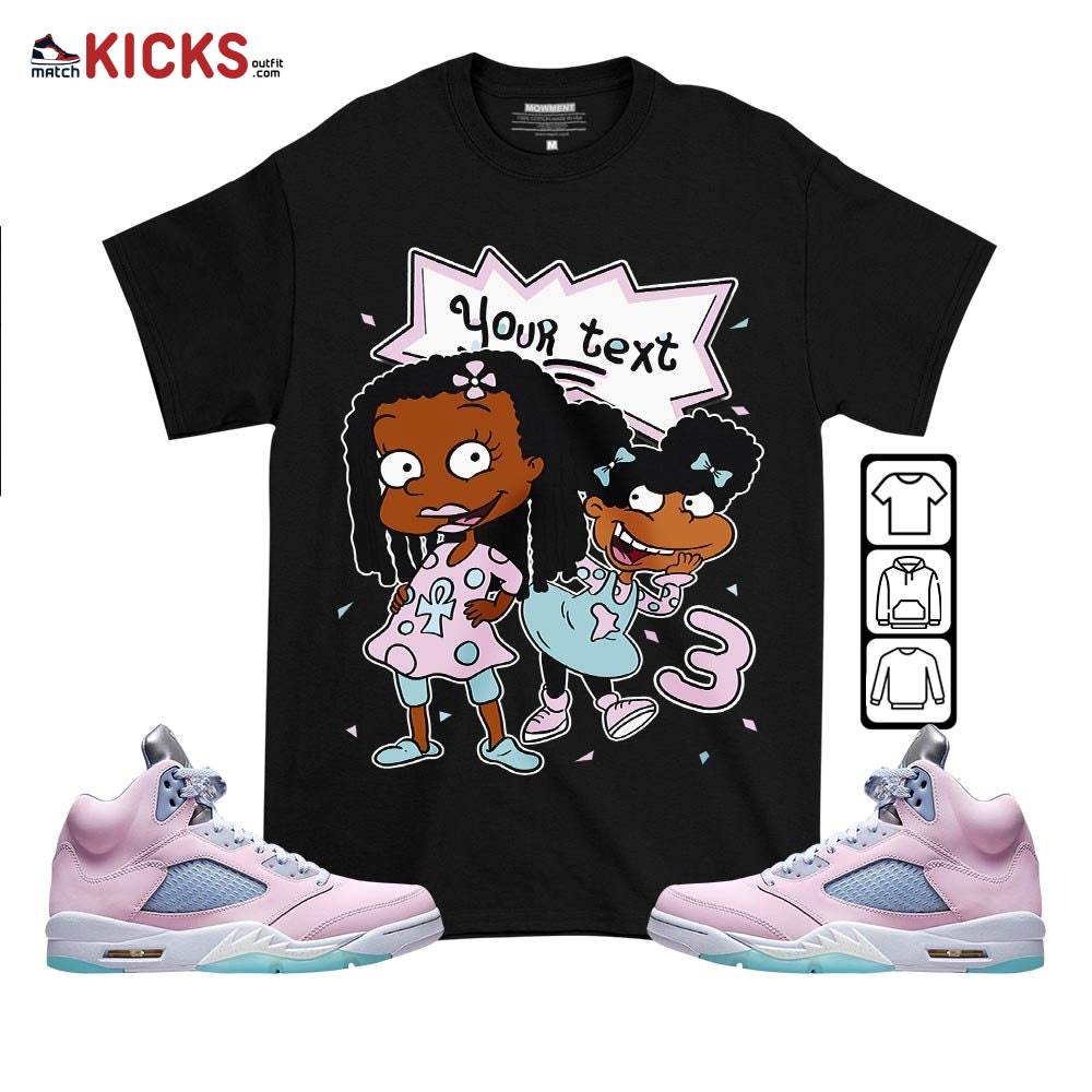Custom Birthday Rugrats Sneaker Shirt Match SE Easter 5s, Jordan 5 Retro Easter MKO T-Shirt