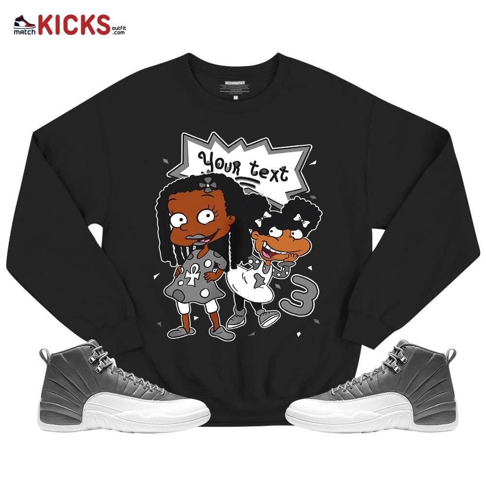 Custom Birthday Rugrats Sneaker Shirt Match Stealth 12s, Jordan 12 Retro Stealth MKO T-Shirt Custom Birthday Rugrats Sneaker Shirt Match Stealth 12s, Jordan 12 Retro Stealth MKO T-Shirt