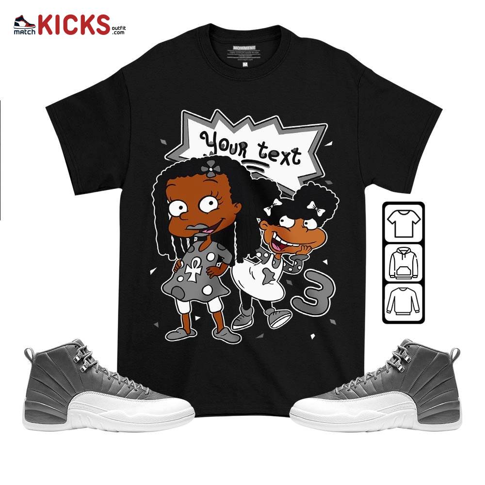 Custom Birthday Rugrats Sneaker Shirt Match Stealth 12s, Jordan 12 Retro Stealth MKO T-Shirt Custom Birthday Rugrats Sneaker Shirt Match Stealth 12s, Jordan 12 Retro Stealth MKO T-Shirt