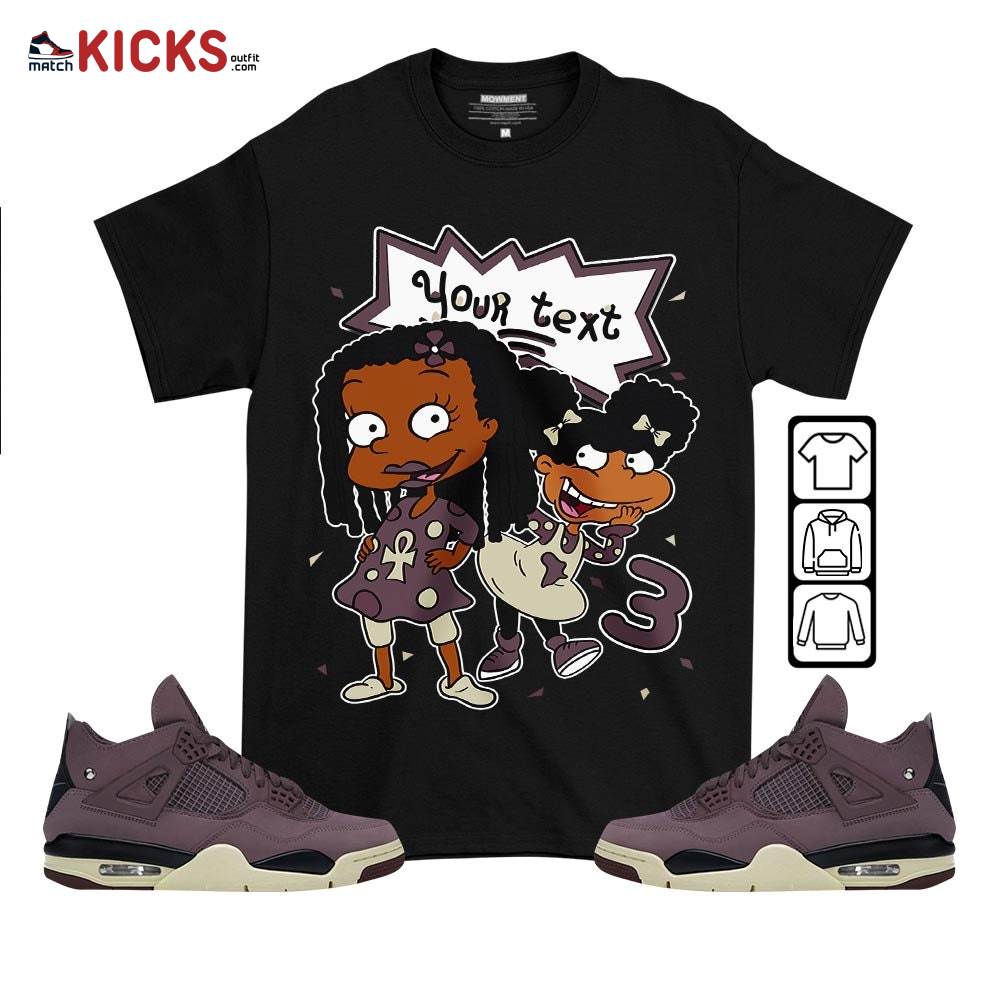 Custom Birthday Rugrats Sneaker Shirt Match Violet Ore 4s, Jordan 4 A Ma Maniere Violet Ore MKO T-Shirt
