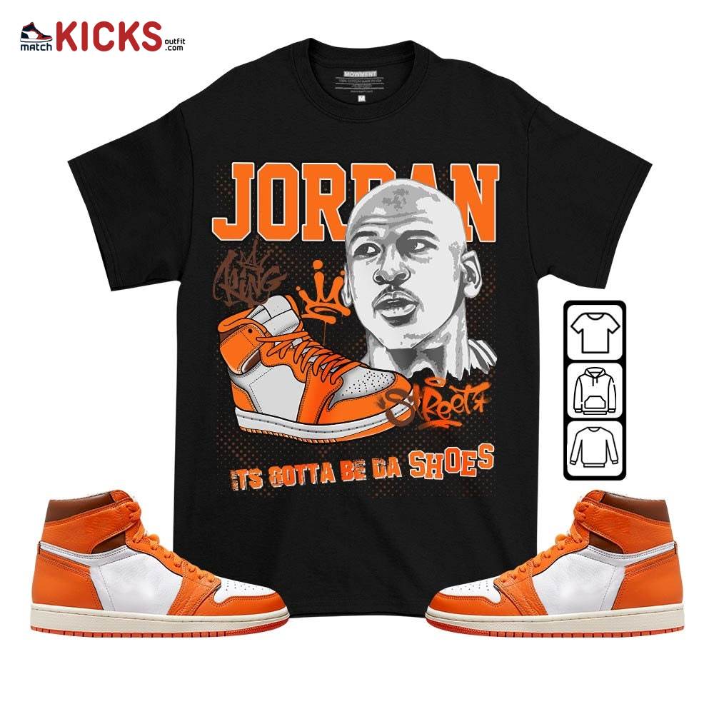 Custom Bulls 23 JD Sneaker Shirt Match High OG Starfish 1s, Jordan 1 Retro High OG Starfish MKO T-Shirt