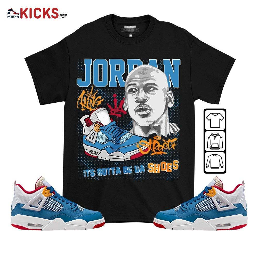 Custom Bulls 23 JD Sneaker Shirt Match Messy Room 4s, Jordan 4 GS Messy Room MKO T-Shirt
