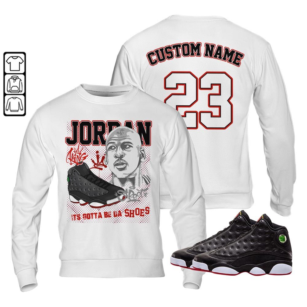 Custom Bulls 23 JD Sneaker Shirt Match Retro Playoffs 13s, Jordan 13 Playoffs MKO T-Shirt Custom Bulls 23 JD Sneaker Shirt Match Retro Playoffs 13s, Jordan 13 Playoffs MKO T-Shirt