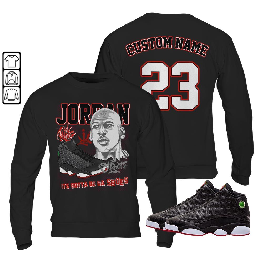 Custom Bulls 23 JD Sneaker Shirt Match Retro Playoffs 13s, Jordan 13 Playoffs MKO T-Shirt Custom Bulls 23 JD Sneaker Shirt Match Retro Playoffs 13s, Jordan 13 Playoffs MKO T-Shirt
