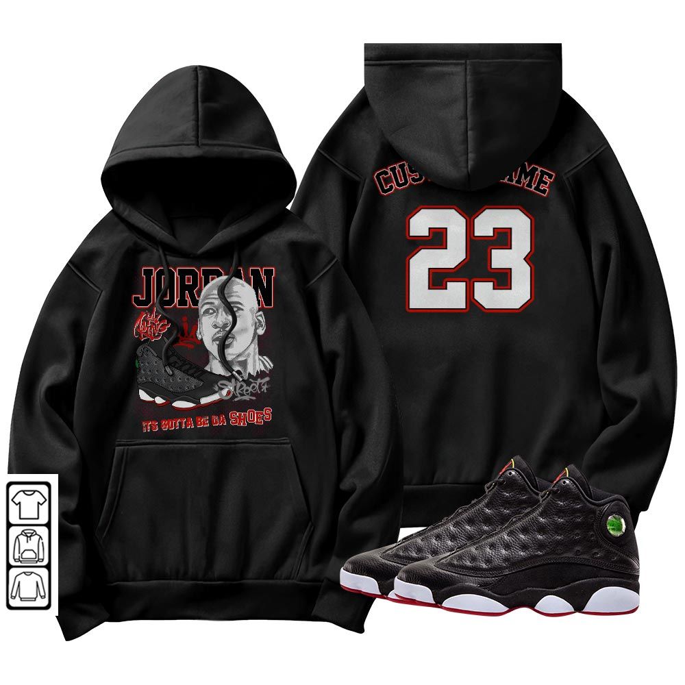 Custom Bulls 23 JD Sneaker Shirt Match Retro Playoffs 13s, Jordan 13 Playoffs MKO T-Shirt Custom Bulls 23 JD Sneaker Shirt Match Retro Playoffs 13s, Jordan 13 Playoffs MKO T-Shirt