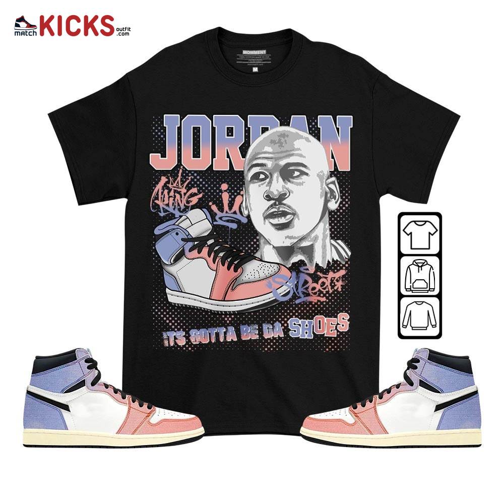 Custom Bulls 23 JD Sneaker Shirt Match Retro Skyline 1s, Jordan 1 High OG Skyline MKO T-Shirt
