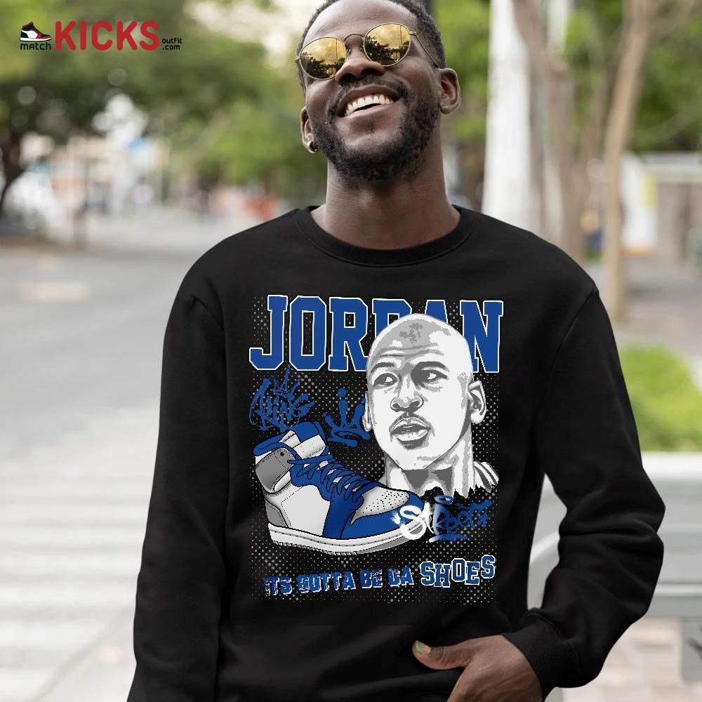 Custom Bulls 23 JD Sneaker Shirt Match True Blue 1s, Jordan 1 High OG True Blue MKO T-Shirt Custom Bulls 23 JD Sneaker Shirt Match True Blue 1s, Jordan 1 High OG True Blue MKO T-Shirt