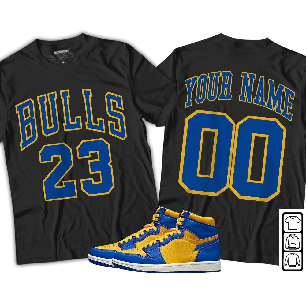 Custom Bulls Number 23 Sneaker Shirt Match 2023 Laney 1s, Jordan 1 Retro High Laney MKO T-Shirt Custom Bulls Number 23 Sneaker Shirt Match 2023 Laney 1s, Jordan 1 Retro High Laney MKO T-Shirt