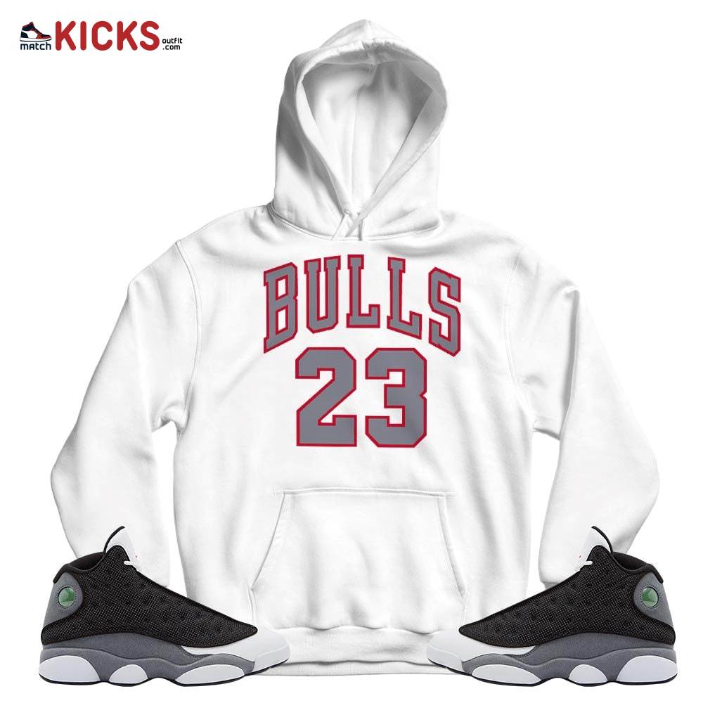 Custom Bulls Number 23 Sneaker Shirt Match Black Flint 13s, Jordan Retro 13 Black Flint MKO Sweatshirt Custom Bulls Number 23 Sneaker Shirt Match Black Flint 13s, Jordan Retro 13 Black Flint MKO Sweatshirt
