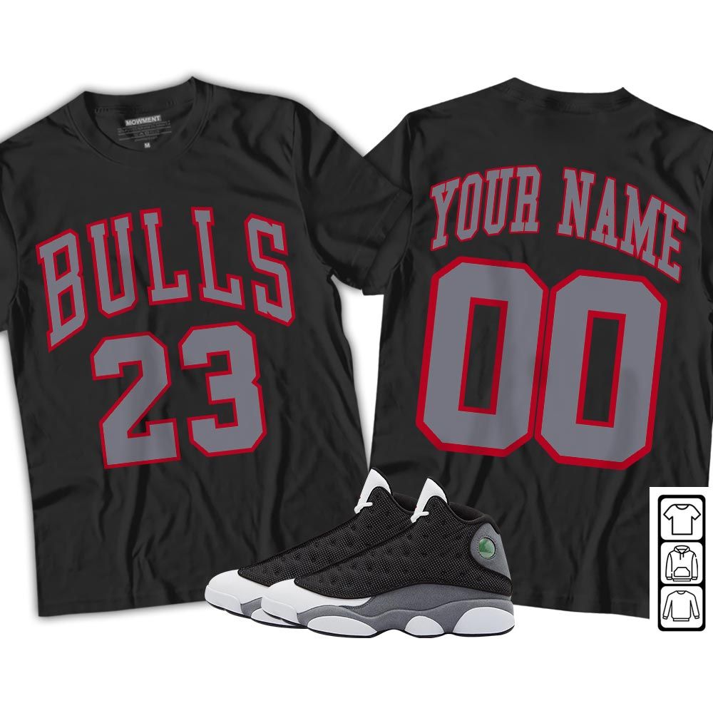 Custom Bulls Number 23 Sneaker Shirt Match Black Flint 13s, Jordan Retro 13 Black Flint MKO T-Shirt Custom Bulls Number 23 Sneaker Shirt Match Black Flint 13s, Jordan Retro 13 Black Flint MKO T-Shirt