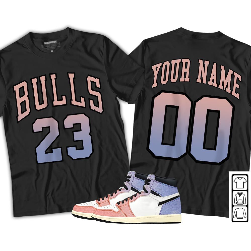 Custom Bulls Number 23 Sneaker Shirt Match Retro Skyline 1s, Jordan 1 High OG Skyline MKO T-Shirt Custom Bulls Number 23 Sneaker Shirt Match Retro Skyline 1s, Jordan 1 High OG Skyline MKO T-Shirt
