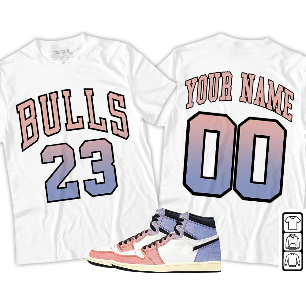 Custom Bulls Number 23 Sneaker Shirt Match Retro Skyline 1s, Jordan 1 High OG Skyline MKO T-Shirt
