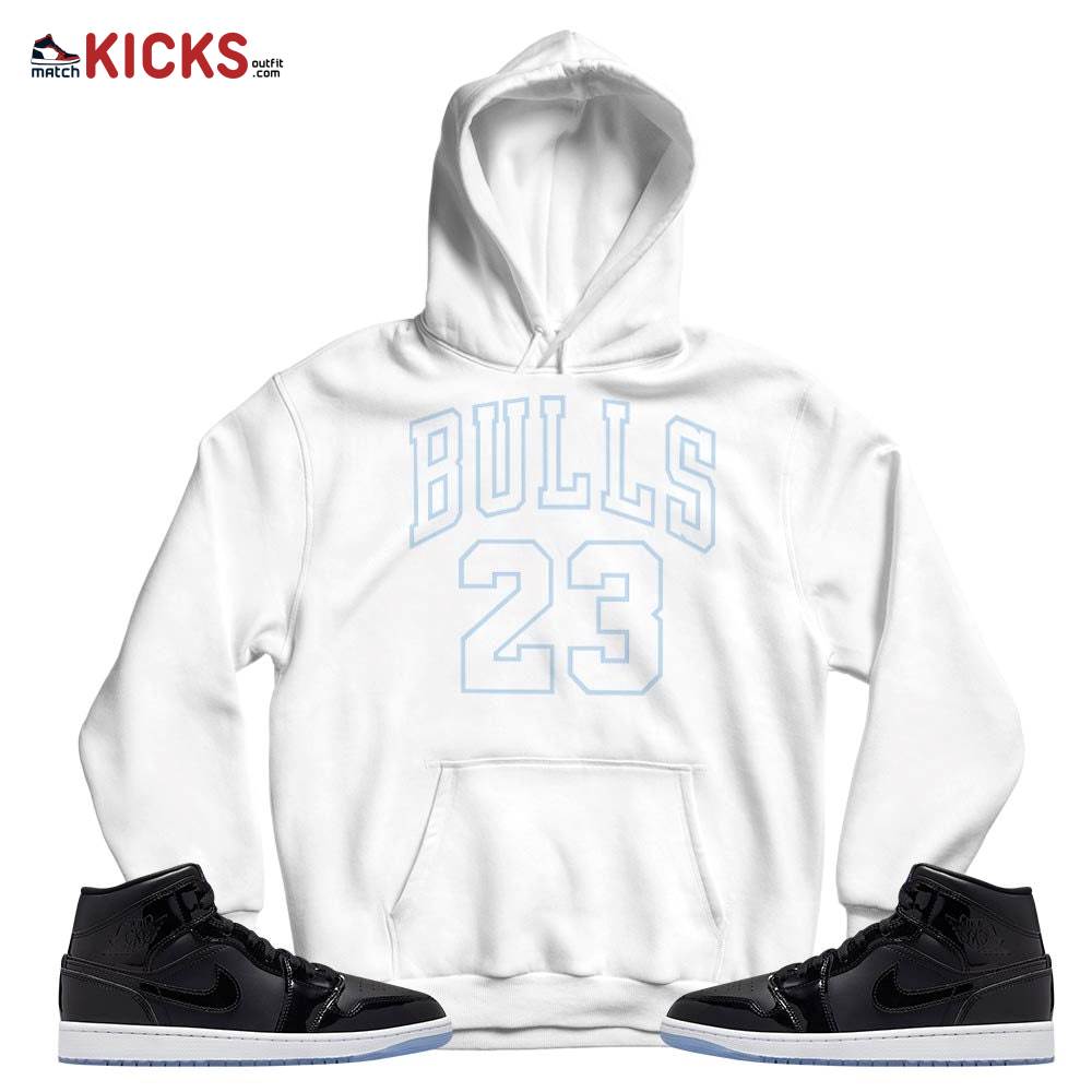 Custom Bulls Number 23 Sneaker Shirt Match Space Jam 1s, Jordan 1 Mid Space Jam MKO Sweatshirt Custom Bulls Number 23 Sneaker Shirt Match Space Jam 1s, Jordan 1 Mid Space Jam MKO Sweatshirt