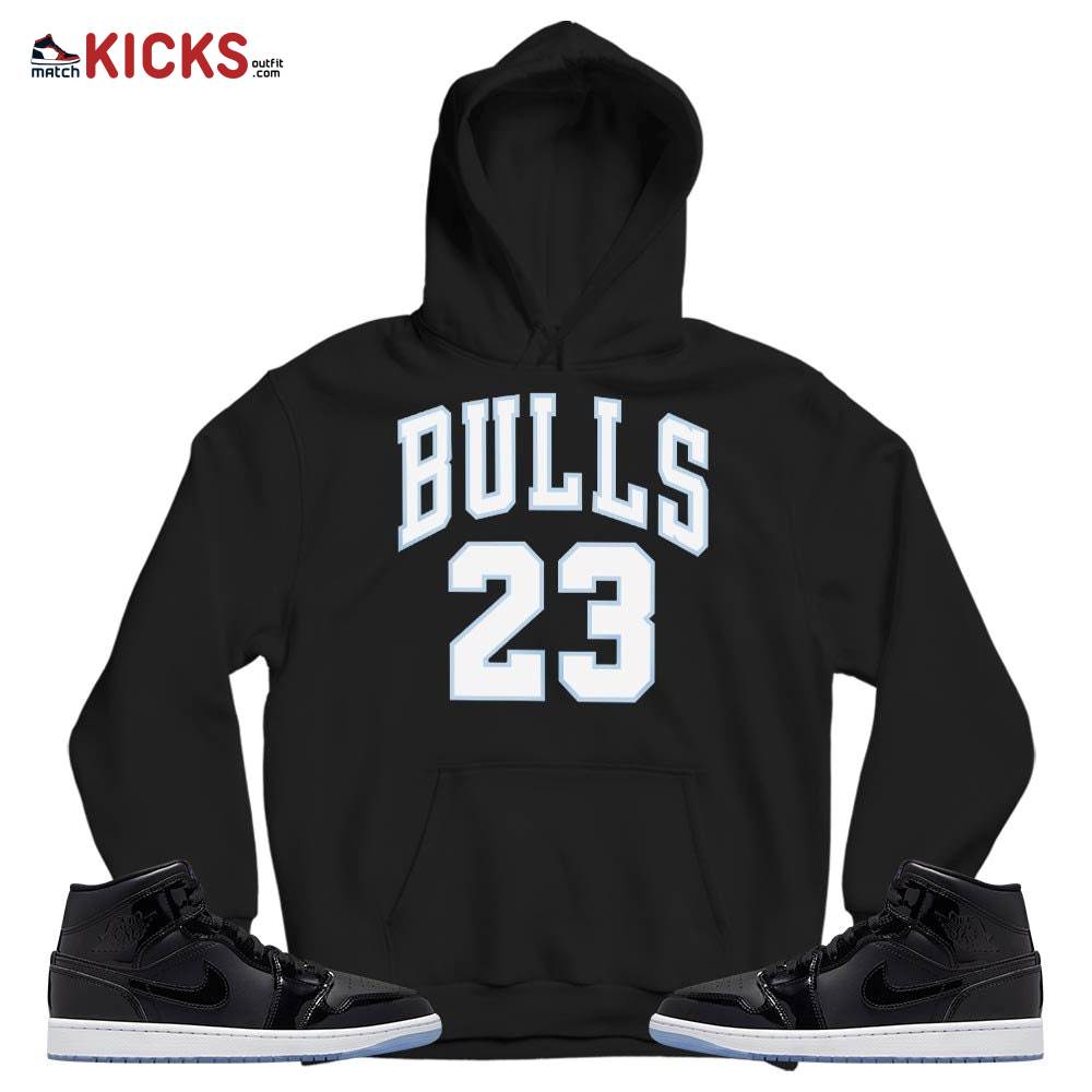 Custom Bulls Number 23 Sneaker Shirt Match Space Jam 1s, Jordan 1 Mid Space Jam MKO Sweatshirt Custom Bulls Number 23 Sneaker Shirt Match Space Jam 1s, Jordan 1 Mid Space Jam MKO Sweatshirt