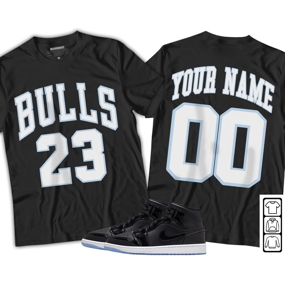 Custom Bulls Number 23 Sneaker Shirt Match Space Jam 1s, Jordan 1 Mid Space Jam MKO T-Shirt Custom Bulls Number 23 Sneaker Shirt Match Space Jam 1s, Jordan 1 Mid Space Jam MKO T-Shirt