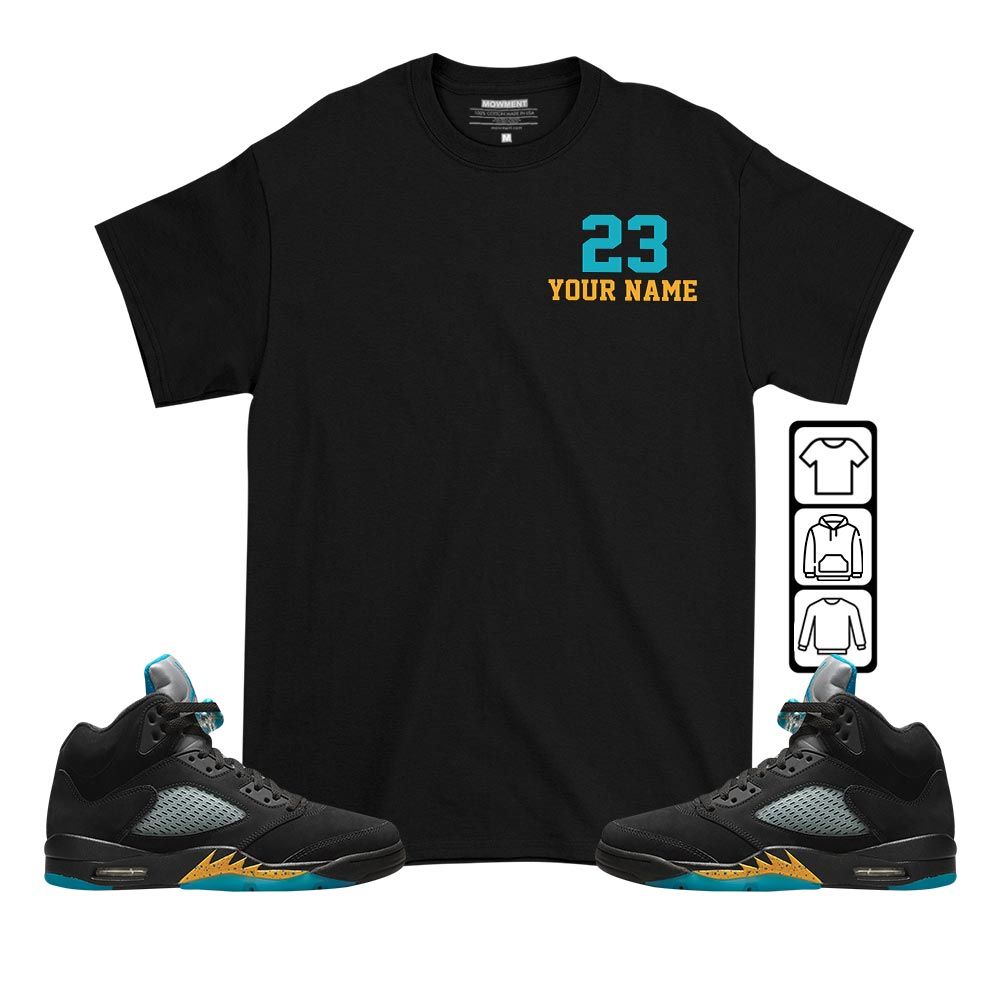 Custom Cup 23 Sneaker Shirt Match 2023 Retro Aqua 5s, Jordan 5 Aqua MKO T-Shirt Custom Cup 23 Sneaker Shirt Match 2023 Retro Aqua 5s, Jordan 5 Aqua MKO T-Shirt