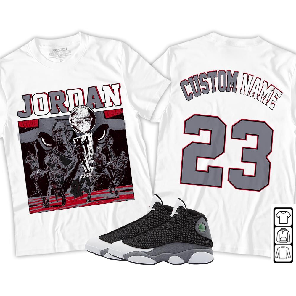 Custom Cup 23 Sneaker Shirt Match Black Flint 13s, Jordan Retro 13 Black Flint MKO Hoodie