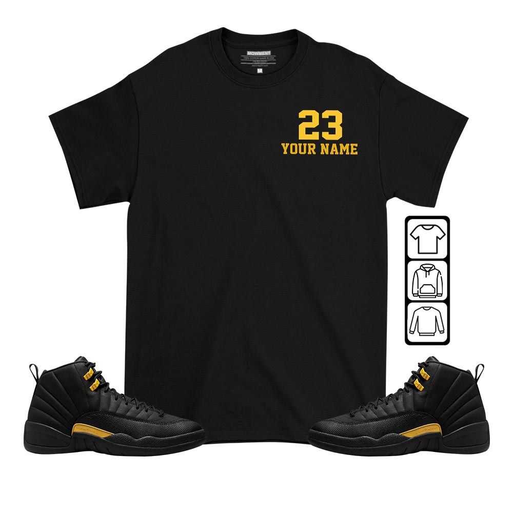 Custom Cup 23 Sneaker Shirt Match Black Taxi 12s, Jordan 12 Retro Black Taxi MKO T-Shirt Custom Cup 23 Sneaker Shirt Match Black Taxi 12s, Jordan 12 Retro Black Taxi MKO T-Shirt