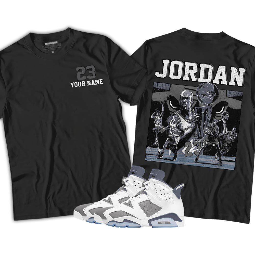 Custom Cup 23 Sneaker Shirt Match Retro Cool Grey 6s, Jordan 6 Cool Grey MKO T-Shirt Custom Cup 23 Sneaker Shirt Match Retro Cool Grey 6s, Jordan 6 Cool Grey MKO T-Shirt