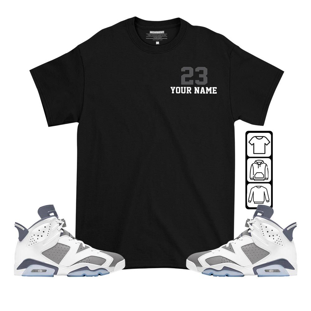 Custom Cup 23 Sneaker Shirt Match Retro Cool Grey 6s, Jordan 6 Cool Grey MKO T-Shirt Custom Cup 23 Sneaker Shirt Match Retro Cool Grey 6s, Jordan 6 Cool Grey MKO T-Shirt