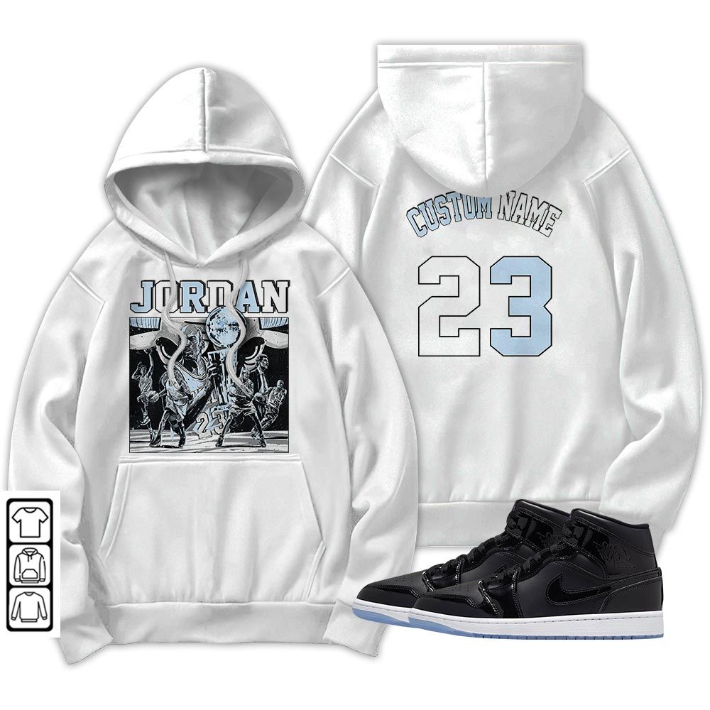 Custom Cup 23 Sneaker Shirt Match Space Jam 1s, Jordan 1 Mid Space Jam MKO T-Shirt