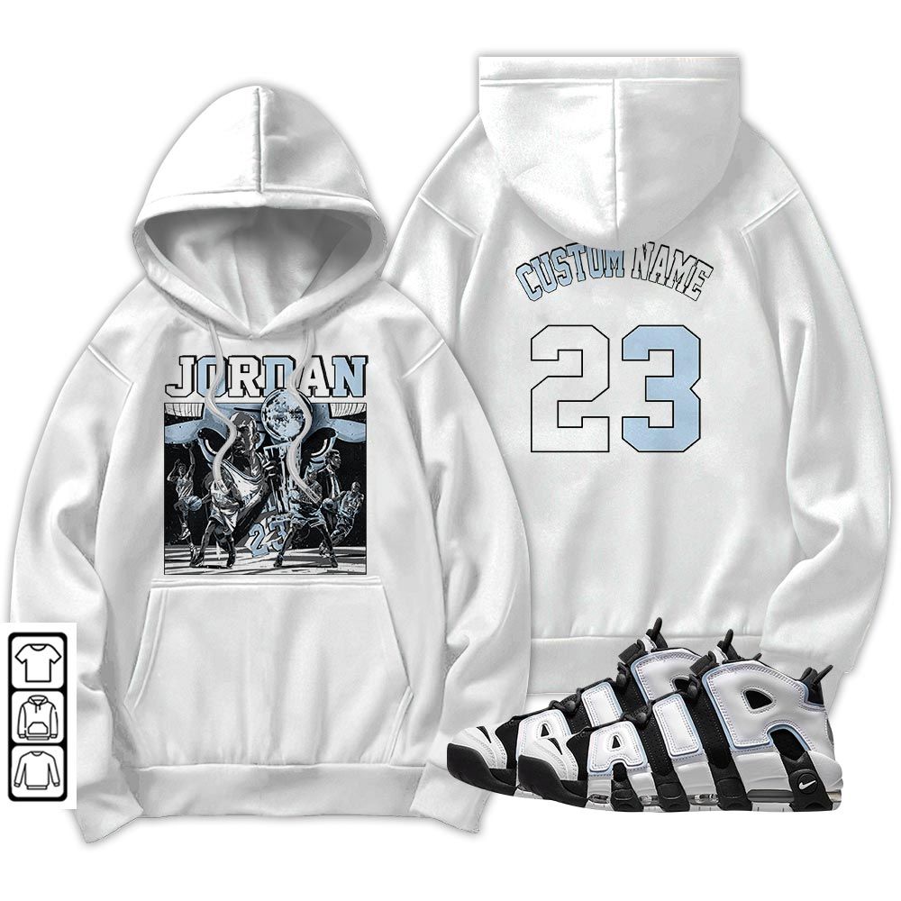 Custom Cup 23 Sneaker Shirt Match Uptempo Cobalt Bliss, Air More Uptempo Cobalt Bliss MKO T-Shirt