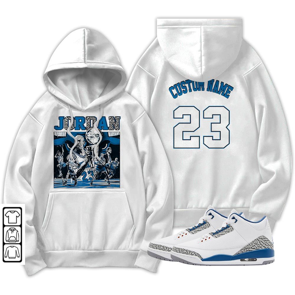 Custom Cup 23 Sneaker Shirt Match Wizards 3s, Jordan Retro 3 Wizards MKO T-Shirt