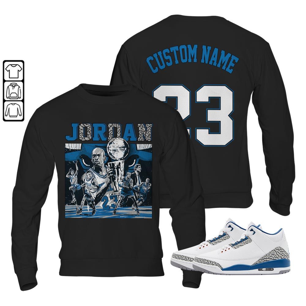 Custom Cup 23 Sneaker Shirt Match Wizards 3s, Jordan Retro 3 Wizards MKO T-Shirt Custom Cup 23 Sneaker Shirt Match Wizards 3s, Jordan Retro 3 Wizards MKO T-Shirt