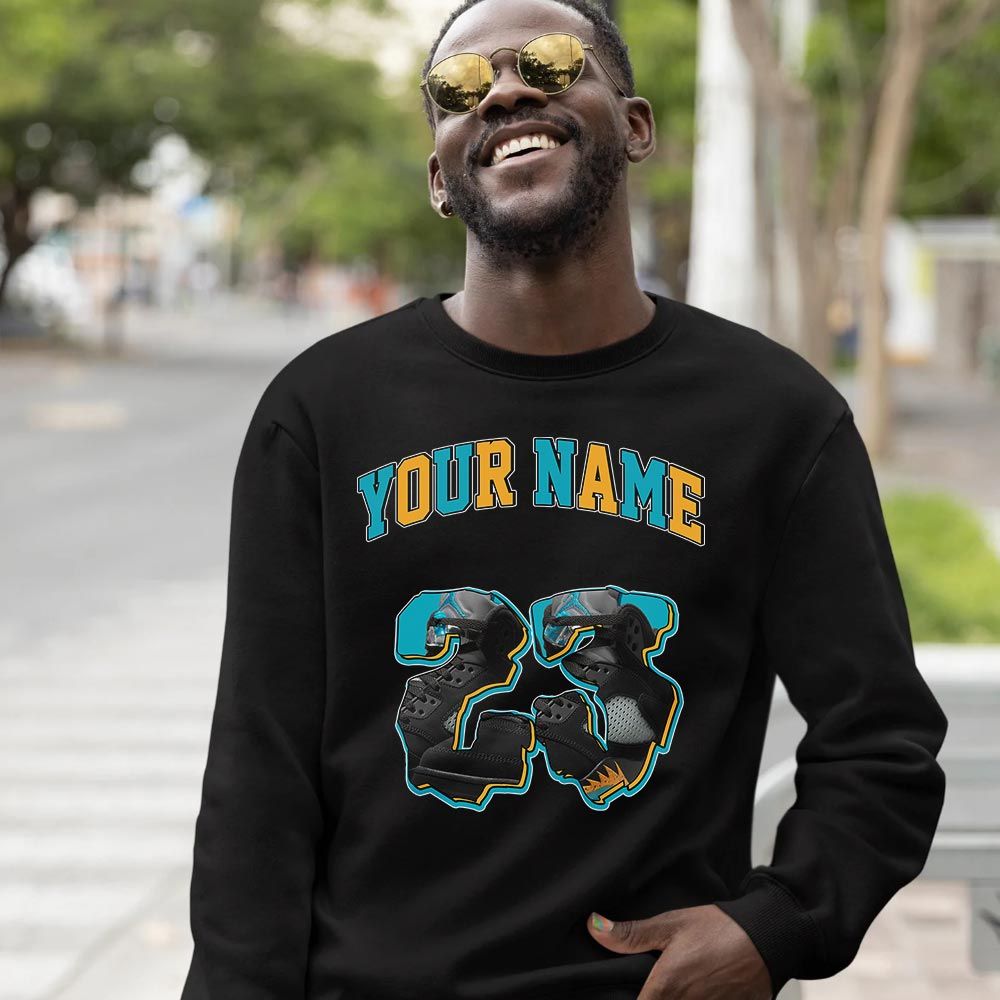 Custom Drip 23 Sneaker Shirt Match 2023 Retro Aqua 5s, Jordan 5 Aqua MKO T-Shirt Custom Drip 23 Sneaker Shirt Match 2023 Retro Aqua 5s, Jordan 5 Aqua MKO T-Shirt