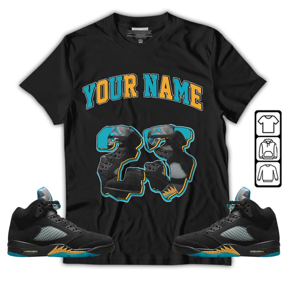 Custom Drip 23 Sneaker Shirt Match 2023 Retro Aqua 5s, Jordan 5 Aqua MKO T-Shirt Custom Drip 23 Sneaker Shirt Match 2023 Retro Aqua 5s, Jordan 5 Aqua MKO T-Shirt