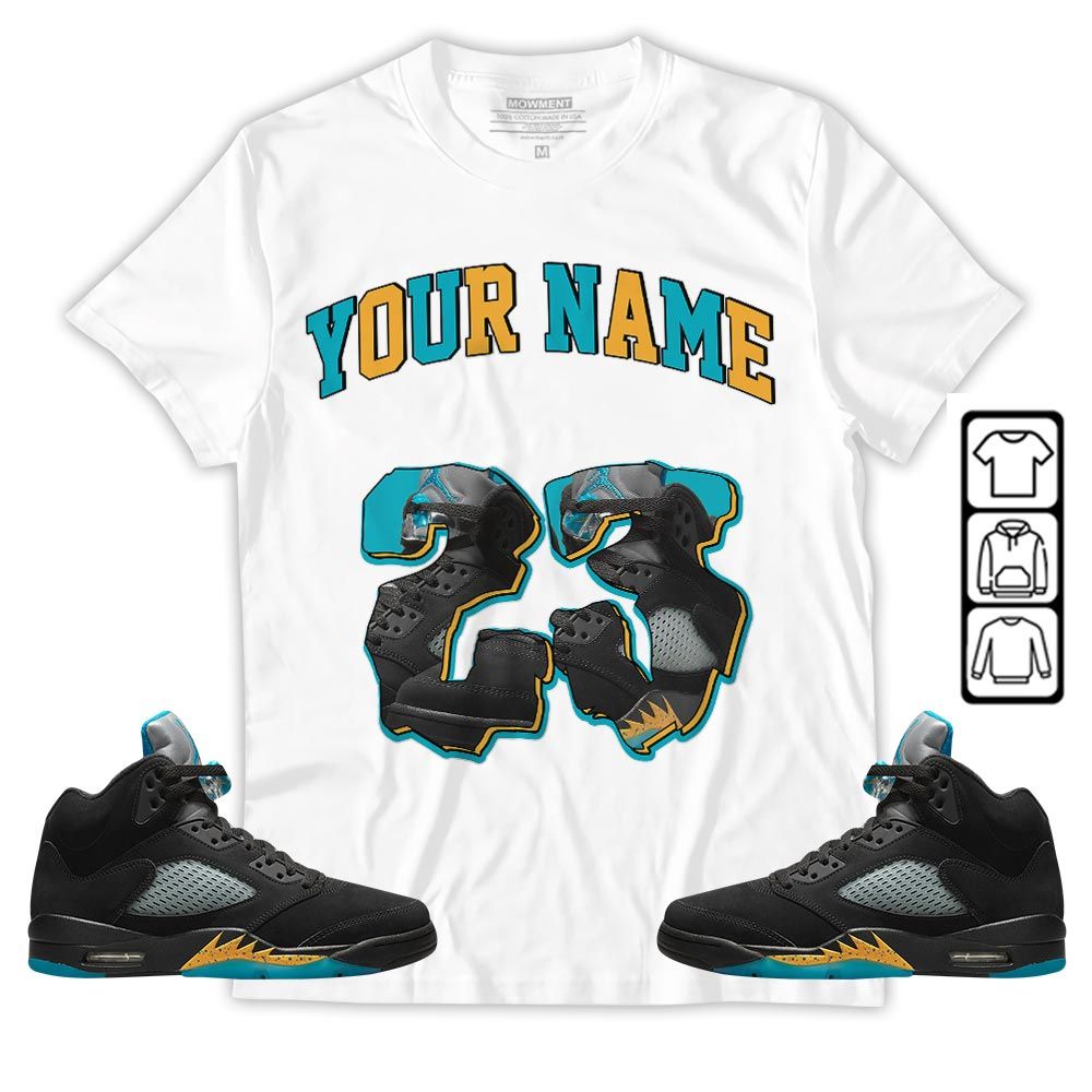 Custom Drip 23 Sneaker Shirt Match 2023 Retro Aqua 5s, Jordan 5 Aqua MKO T-Shirt Custom Drip 23 Sneaker Shirt Match 2023 Retro Aqua 5s, Jordan 5 Aqua MKO T-Shirt