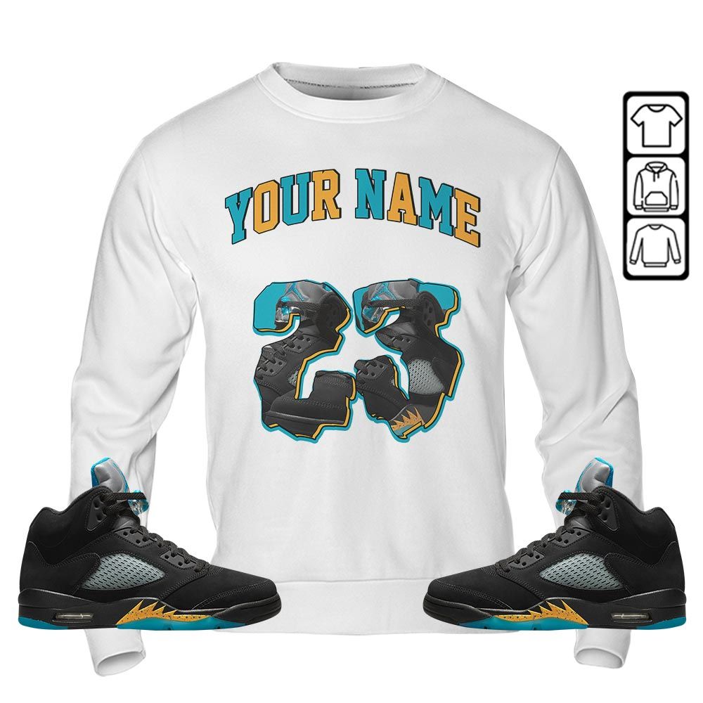 Custom Drip 23 Sneaker Shirt Match 2023 Retro Aqua 5s, Jordan 5 Aqua MKO T-Shirt Custom Drip 23 Sneaker Shirt Match 2023 Retro Aqua 5s, Jordan 5 Aqua MKO T-Shirt