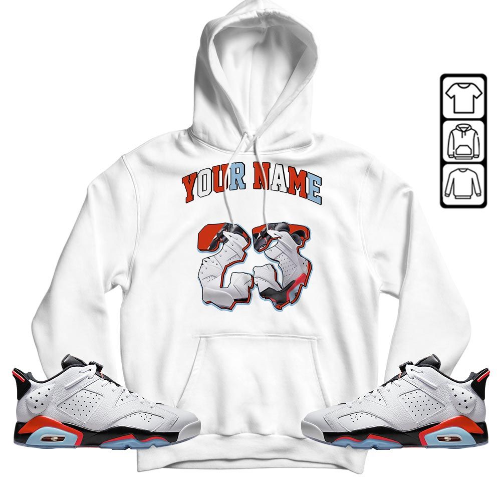 Custom Drip 23 Sneaker Shirt Match Low Infrared 6s, Jordan 6 Low Infrared MKO T-Shirt