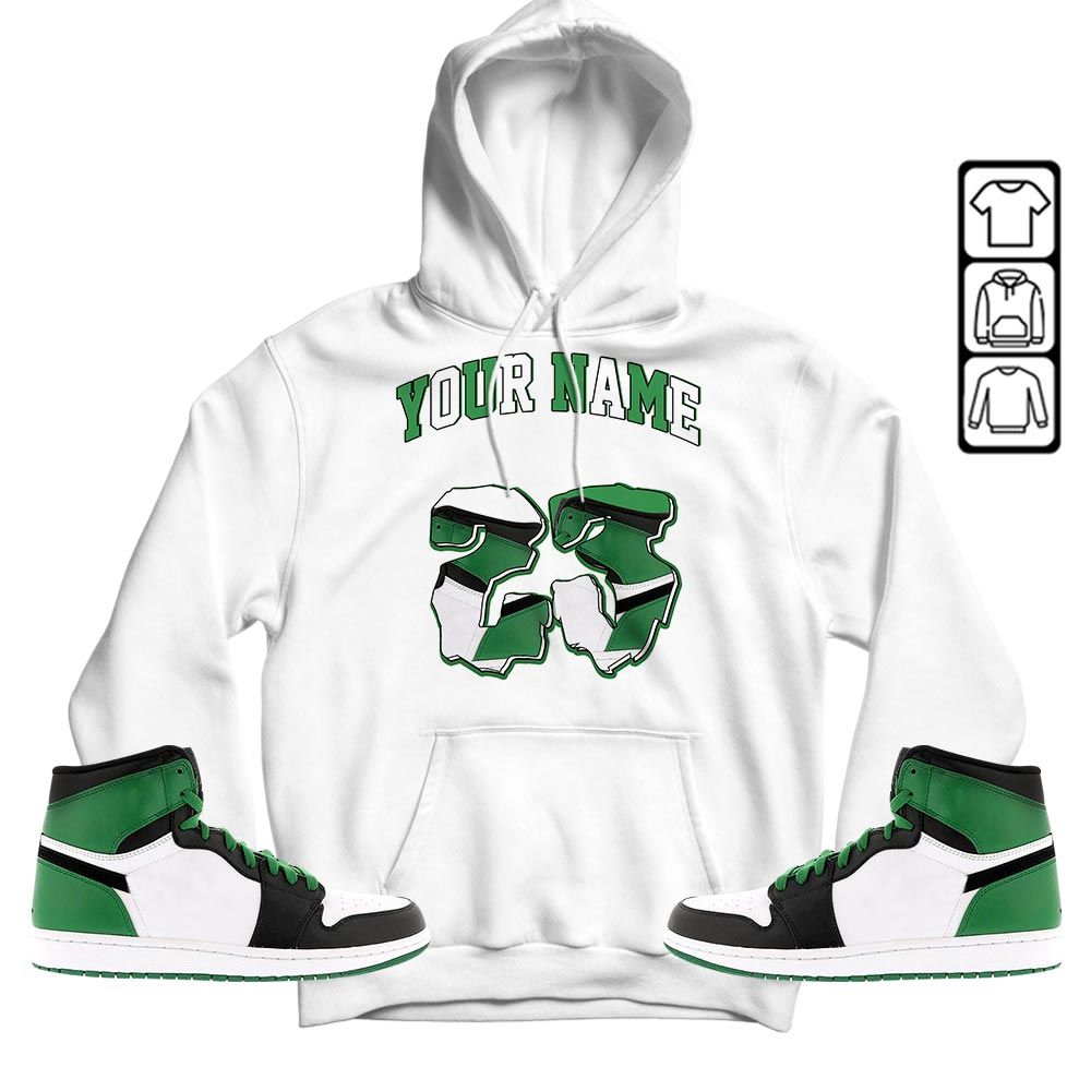 Custom Drip 23 Sneaker Shirt Match Lucky Green 1s, Jordan 1 Lucky Green MKO T-Shirt