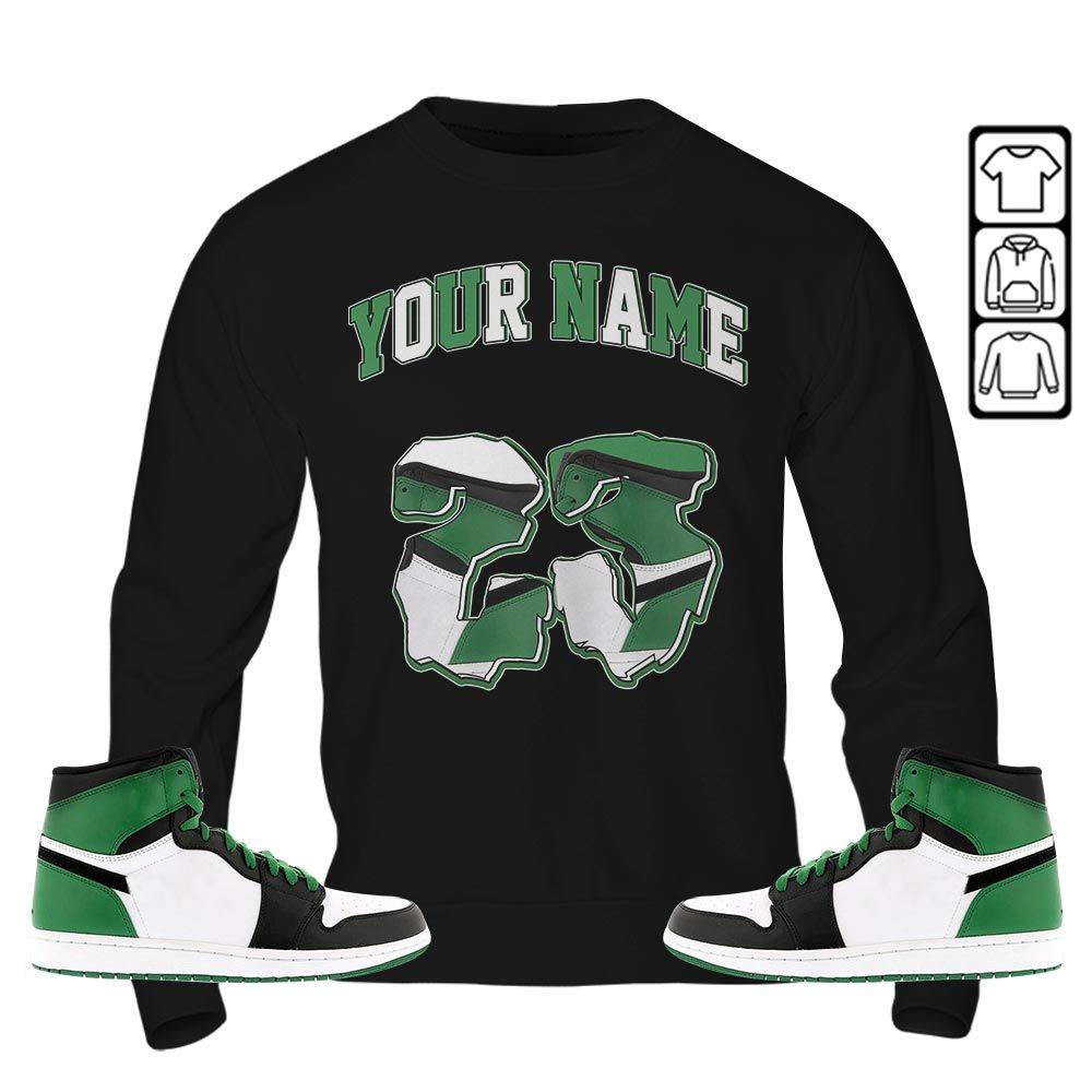 Custom Drip 23 Sneaker Shirt Match Lucky Green 1s, Jordan 1 Lucky Green MKO T-Shirt Custom Drip 23 Sneaker Shirt Match Lucky Green 1s, Jordan 1 Lucky Green MKO T-Shirt