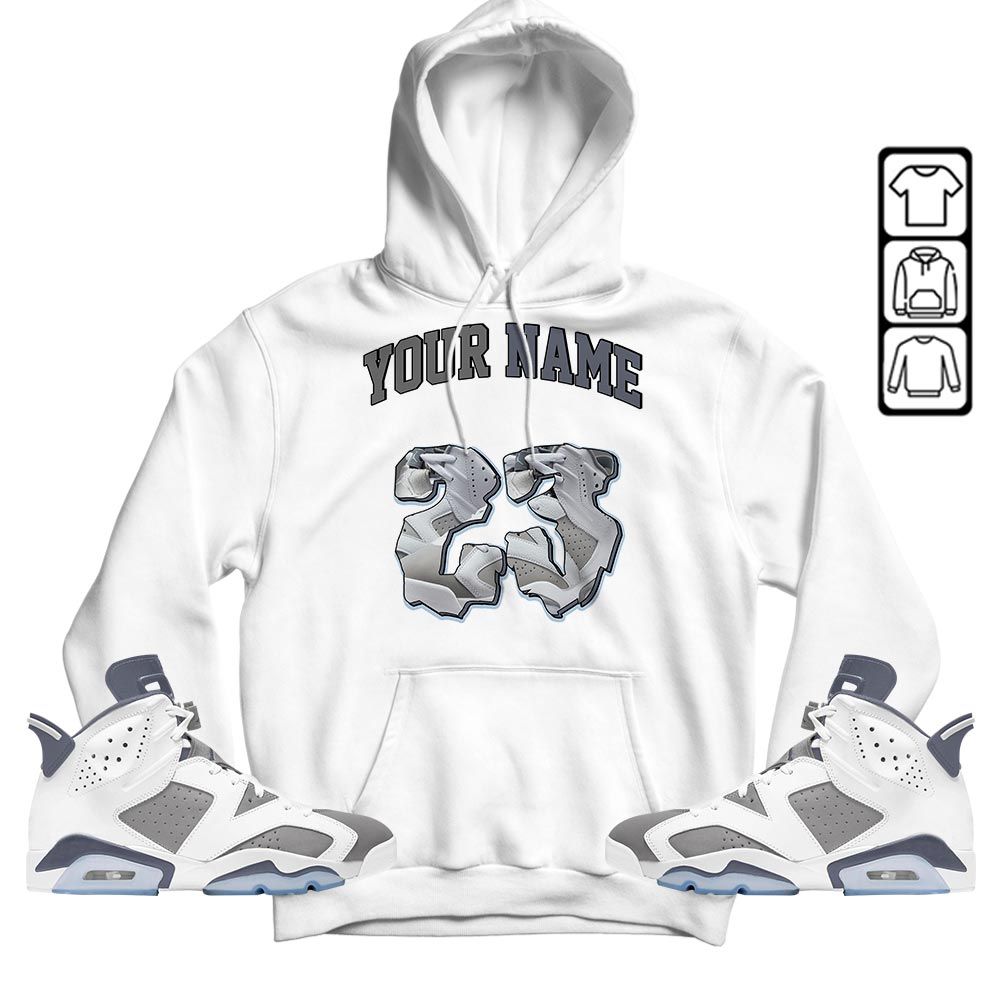 Custom Drip 23 Sneaker Shirt Match Retro Cool Grey 6s, Jordan 6 Cool Grey MKO T-Shirt