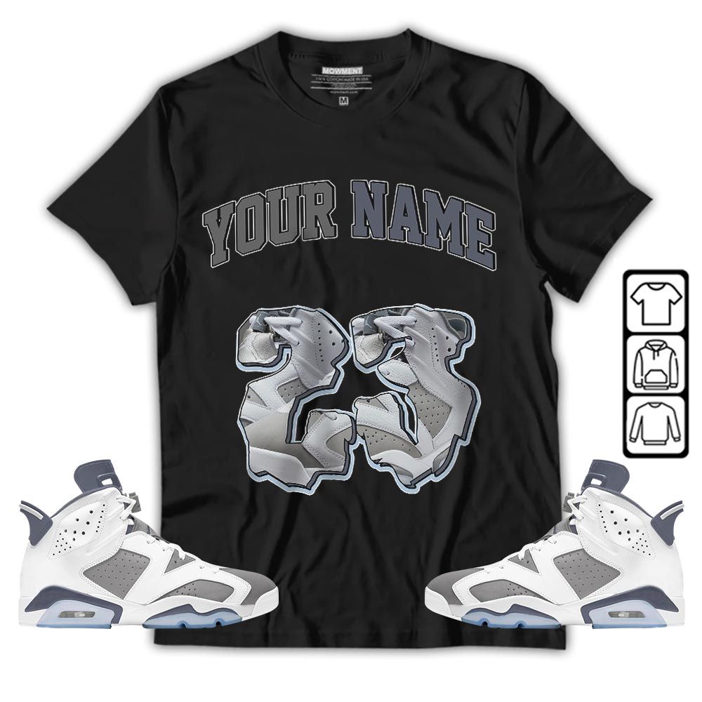 Custom Drip 23 Sneaker Shirt Match Retro Cool Grey 6s, Jordan 6 Cool Grey MKO T-Shirt Custom Drip 23 Sneaker Shirt Match Retro Cool Grey 6s, Jordan 6 Cool Grey MKO T-Shirt