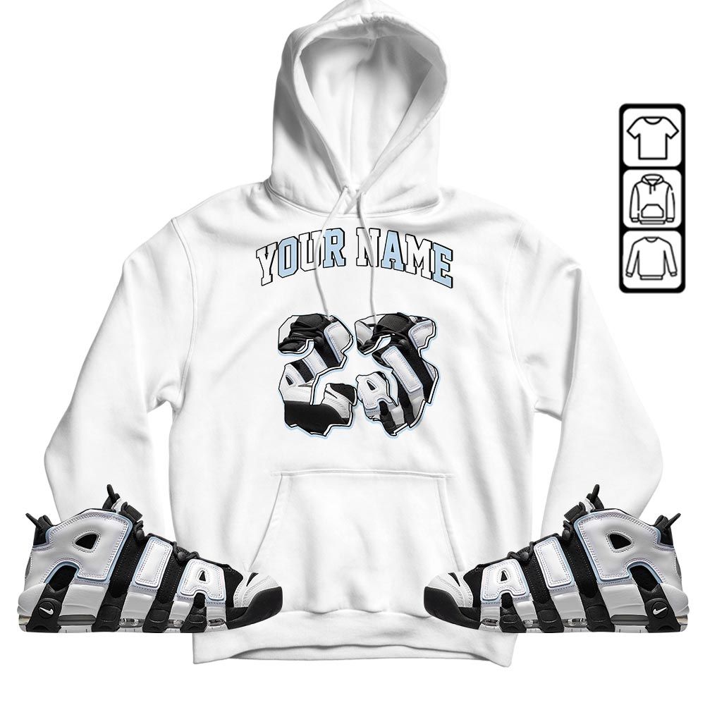 Custom Drip 23 Sneaker Shirt Match Uptempo Cobalt Bliss, Air More Uptempo Cobalt Bliss MKO T-Shirt
