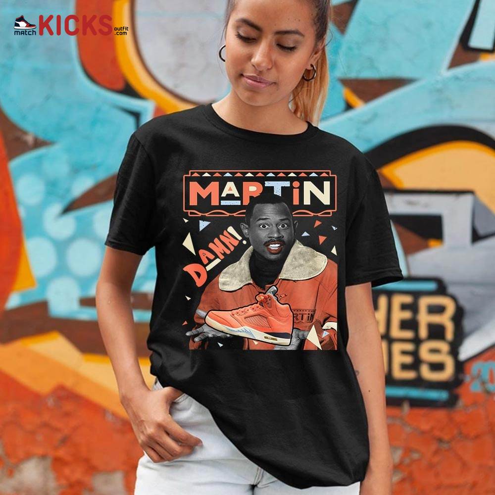 Custom Martin Tv Sneaker Shirt Match Crimson Bliss 5s, Jordan 5 DJ Khaled Crimson Bliss MKO T-Shirt Custom Martin Tv Sneaker Shirt Match Crimson Bliss 5s, Jordan 5 DJ Khaled Crimson Bliss MKO T-Shirt