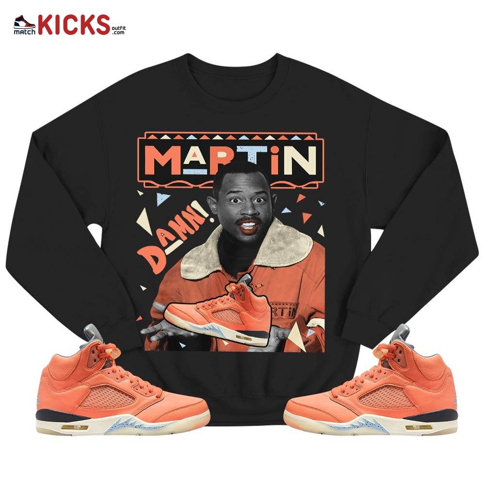 Custom Martin Tv Sneaker Shirt Match Crimson Bliss 5s, Jordan 5 DJ Khaled Crimson Bliss MKO T-Shirt Custom Martin Tv Sneaker Shirt Match Crimson Bliss 5s, Jordan 5 DJ Khaled Crimson Bliss MKO T-Shirt