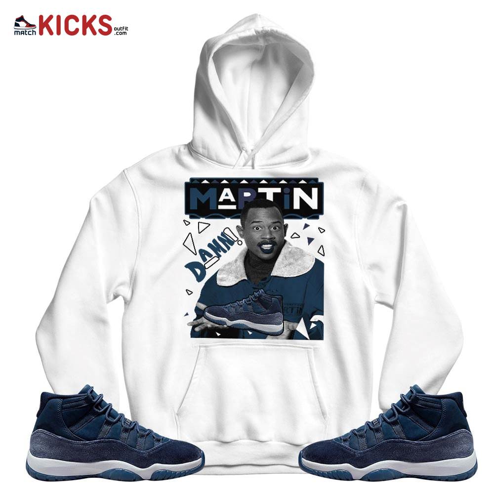 Custom Martin Tv Sneaker Shirt Match Midnight Navy 11s, Jordan 11 Retro Midnight Navy MKO T-Shirt Custom Martin Tv Sneaker Shirt Match Midnight Navy 11s, Jordan 11 Retro Midnight Navy MKO T-Shirt