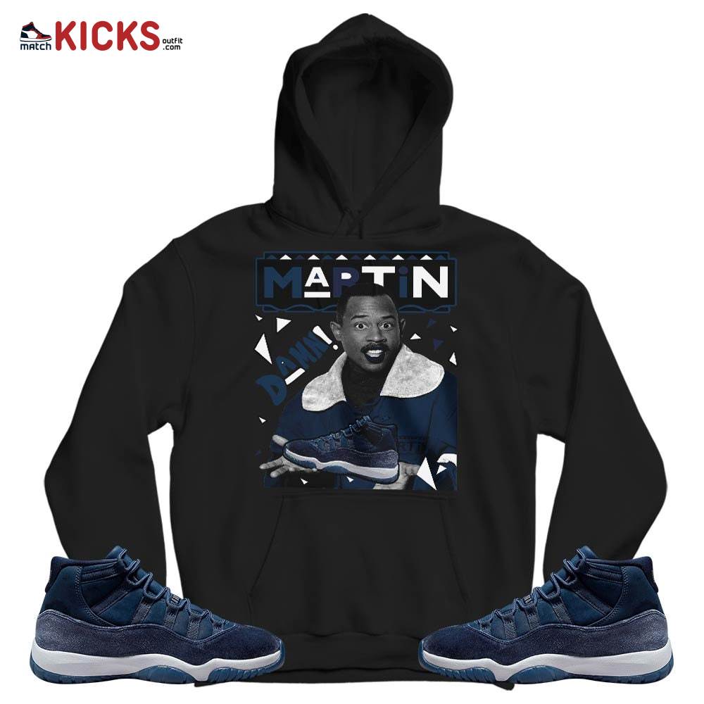 Custom Martin Tv Sneaker Shirt Match Midnight Navy 11s, Jordan 11 Retro Midnight Navy MKO T-Shirt Custom Martin Tv Sneaker Shirt Match Midnight Navy 11s, Jordan 11 Retro Midnight Navy MKO T-Shirt