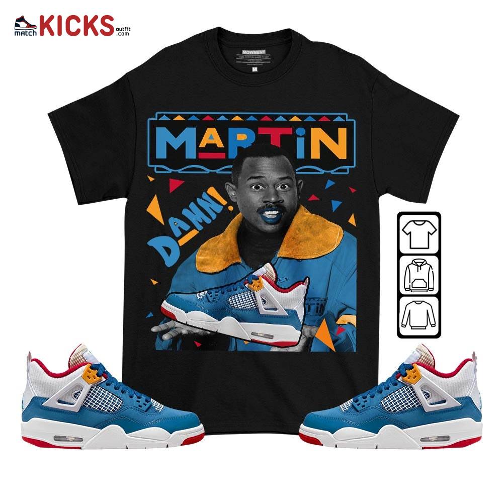 Custom Martin Tv Sneaker Shirt Match Retro Messy Room 4s, Jordan 4 GS Messy Room MKO T-Shirt