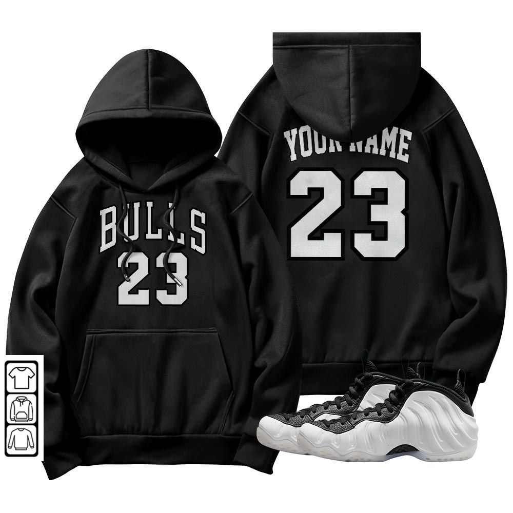 Custom Name Bulls Number 23 Sneaker Shirt Match Foamposite White Black, Air Foamposite One Penny PE MKO T-Shirt