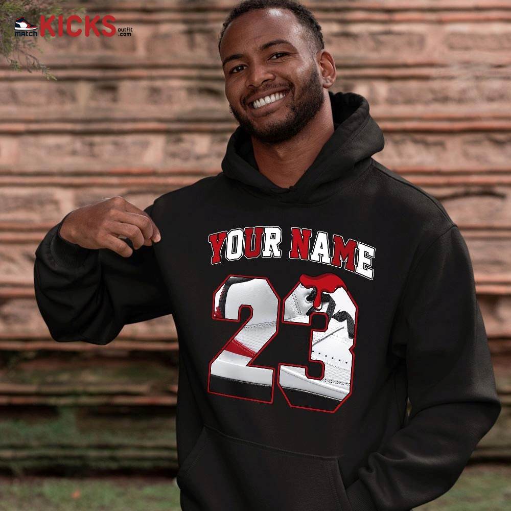 Custom Name Design Number 23 Drip Shoes Sneaker Shirt Match 2 Chicago Varsity Red, Jordan Retro 2 Chicago MKO T-Shirt Custom Name Design Number 23 Drip Shoes Sneaker Shirt Match 2 Chicago Varsity Red, Jordan Retro 2 Chicago MKO T-Shirt