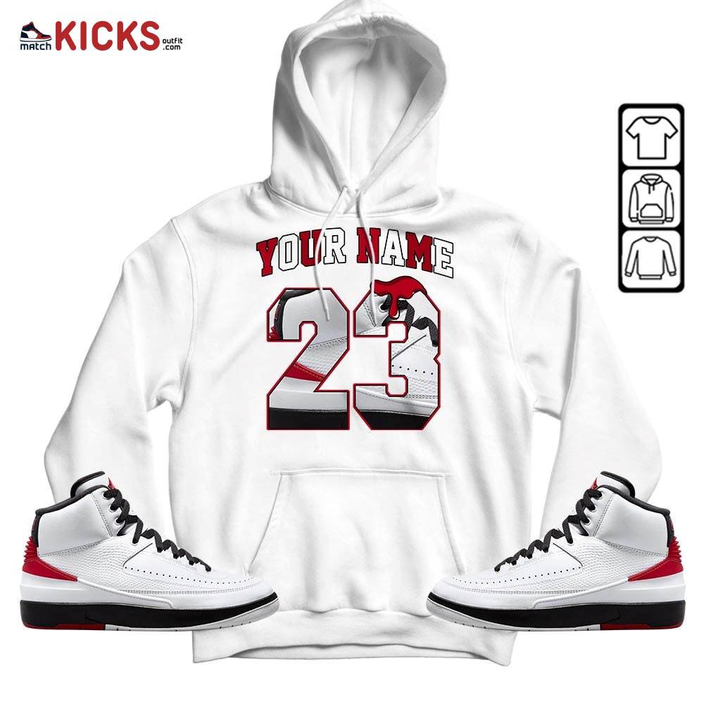 Custom Name Design Number 23 Drip Shoes Sneaker Shirt Match 2 Chicago Varsity Red, Jordan Retro 2 Chicago MKO T-Shirt Custom Name Design Number 23 Drip Shoes Sneaker Shirt Match 2 Chicago Varsity Red, Jordan Retro 2 Chicago MKO T-Shirt