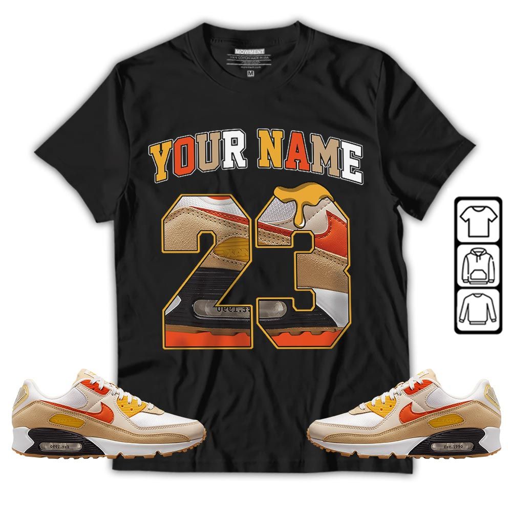 Custom Name Design Number 23 Drip Shoes Sneaker Shirt Match Max 90 Barometer, Air Max 90 Air Pressure MKO T-Shirt