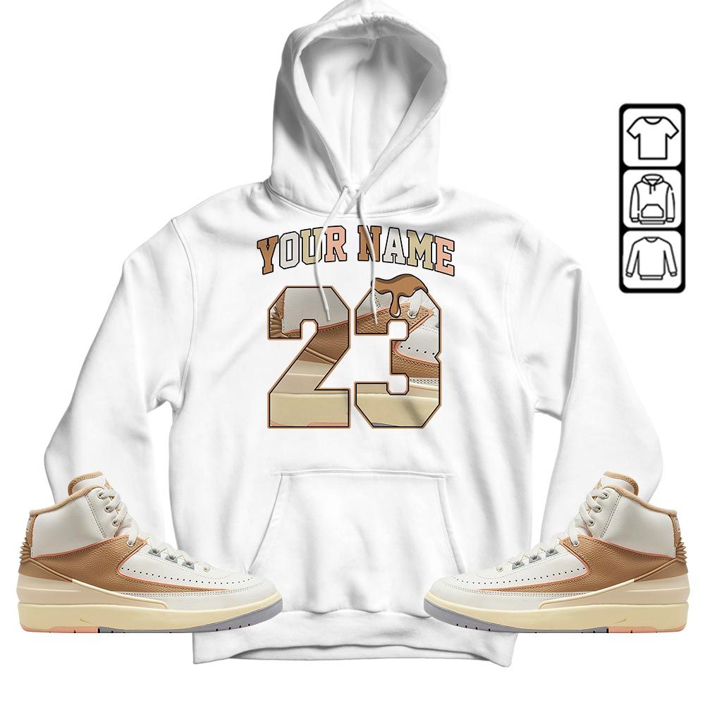 Custom Name Design Number 23 Drip Shoes Sneaker Shirt Match Retro Craft 2s, Jordan 2 Craft MKO T-Shirt