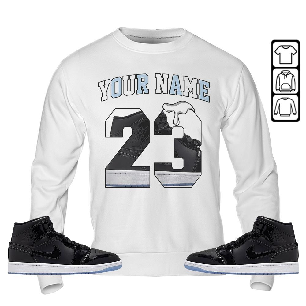 Custom Name Design Number 23 Drip Shoes Sneaker Shirt Match Space Jam 1s, Jordan 1 Mid Space Jam MKO T-Shirt Custom Name Design Number 23 Drip Shoes Sneaker Shirt Match Space Jam 1s, Jordan 1 Mid Space Jam MKO T-Shirt